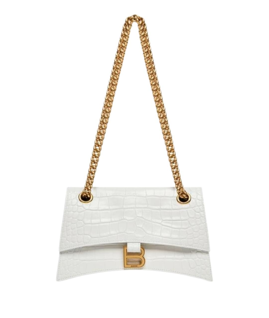 BALENCIAGA Белая кожаная сумка через плечо, фото 1