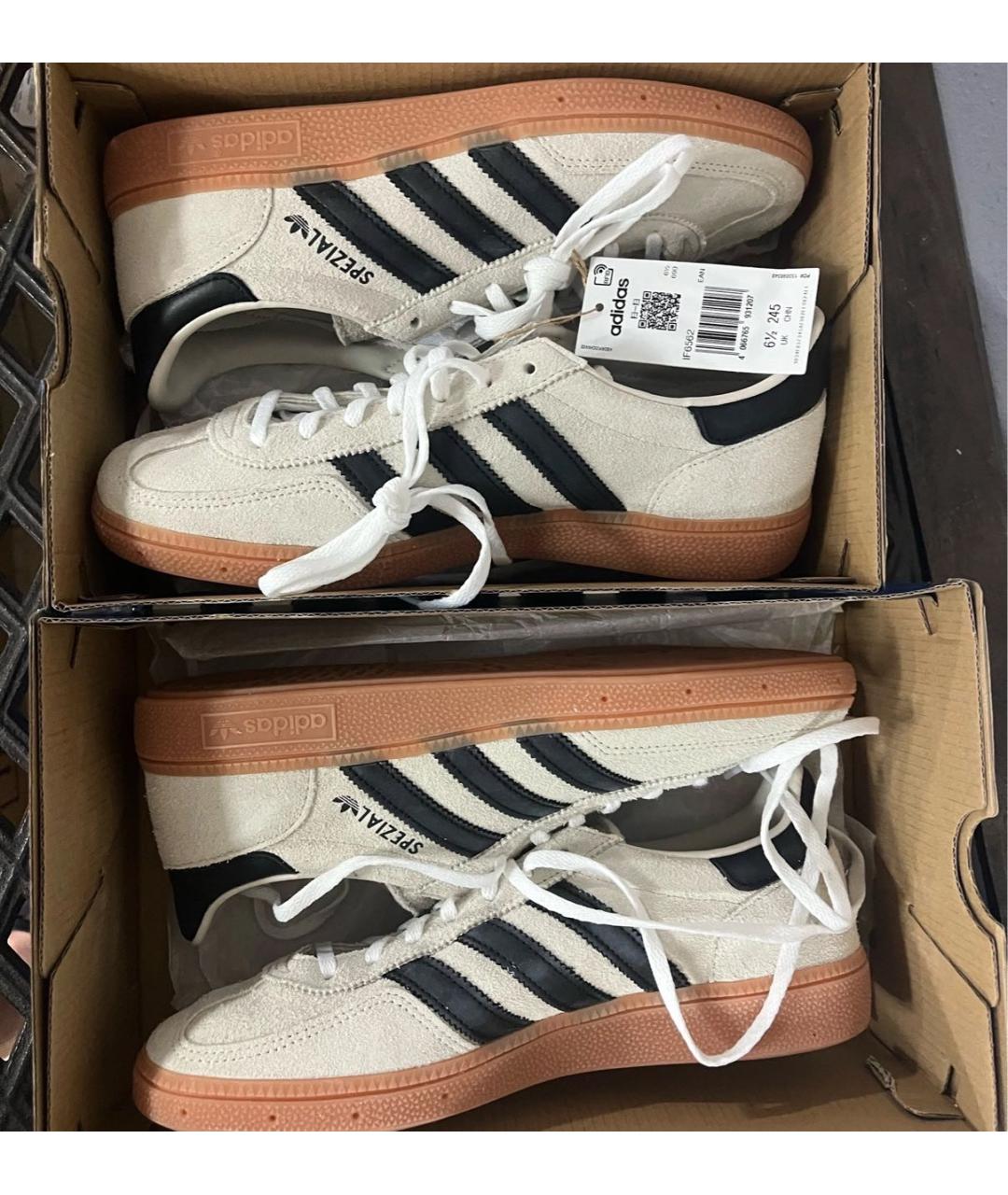 ADIDAS Бежевые замшевые кеды, фото 3