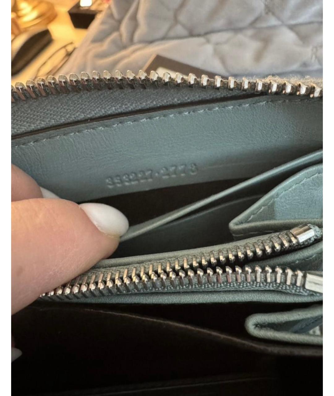 GUCCI Голубой кошелек из экзотической кожи, фото 5