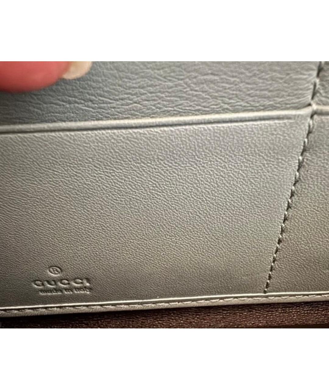 GUCCI Голубой кошелек из экзотической кожи, фото 6