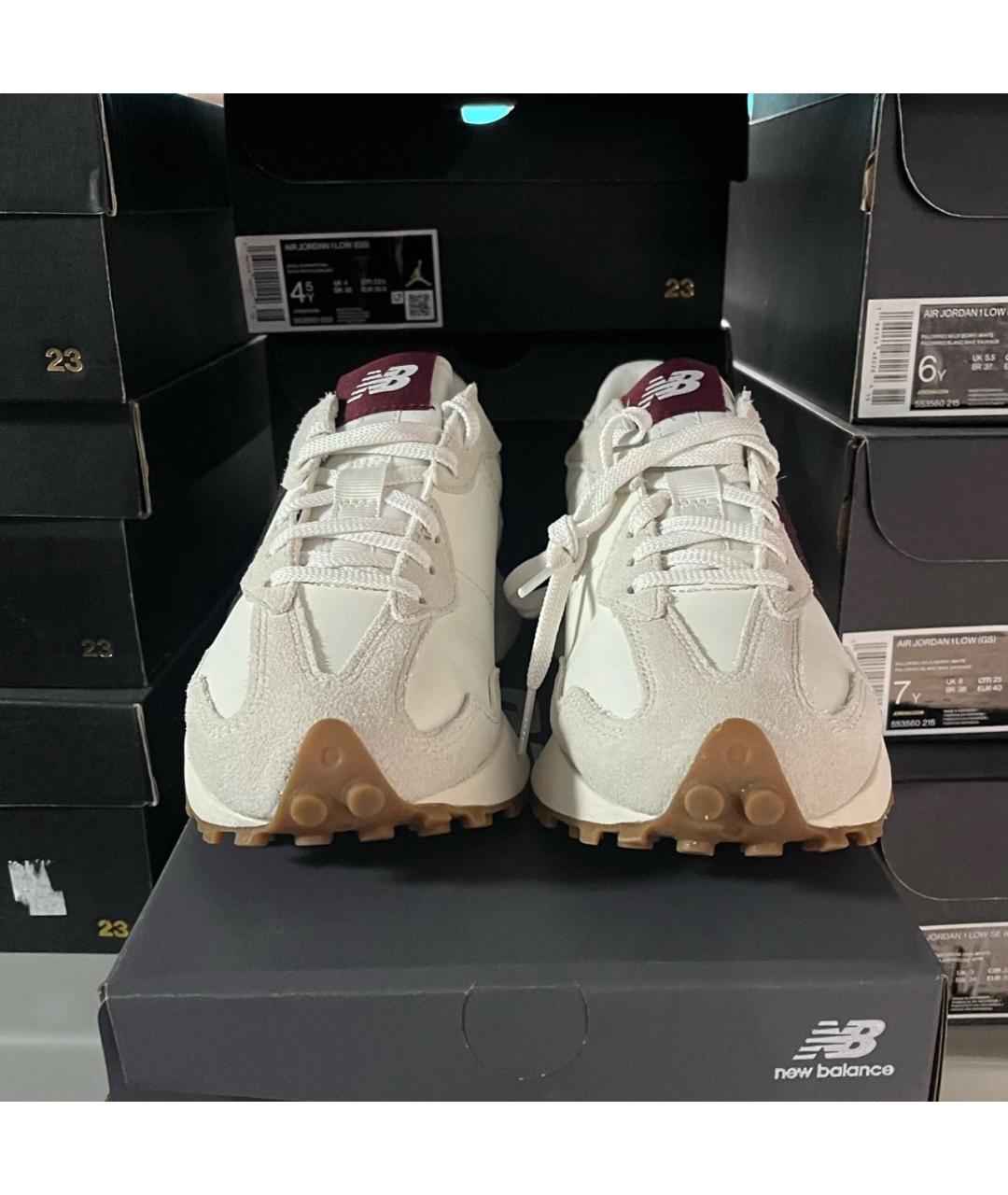 NEW BALANCE Бежевые кроссовки из искусственной кожи, фото 4