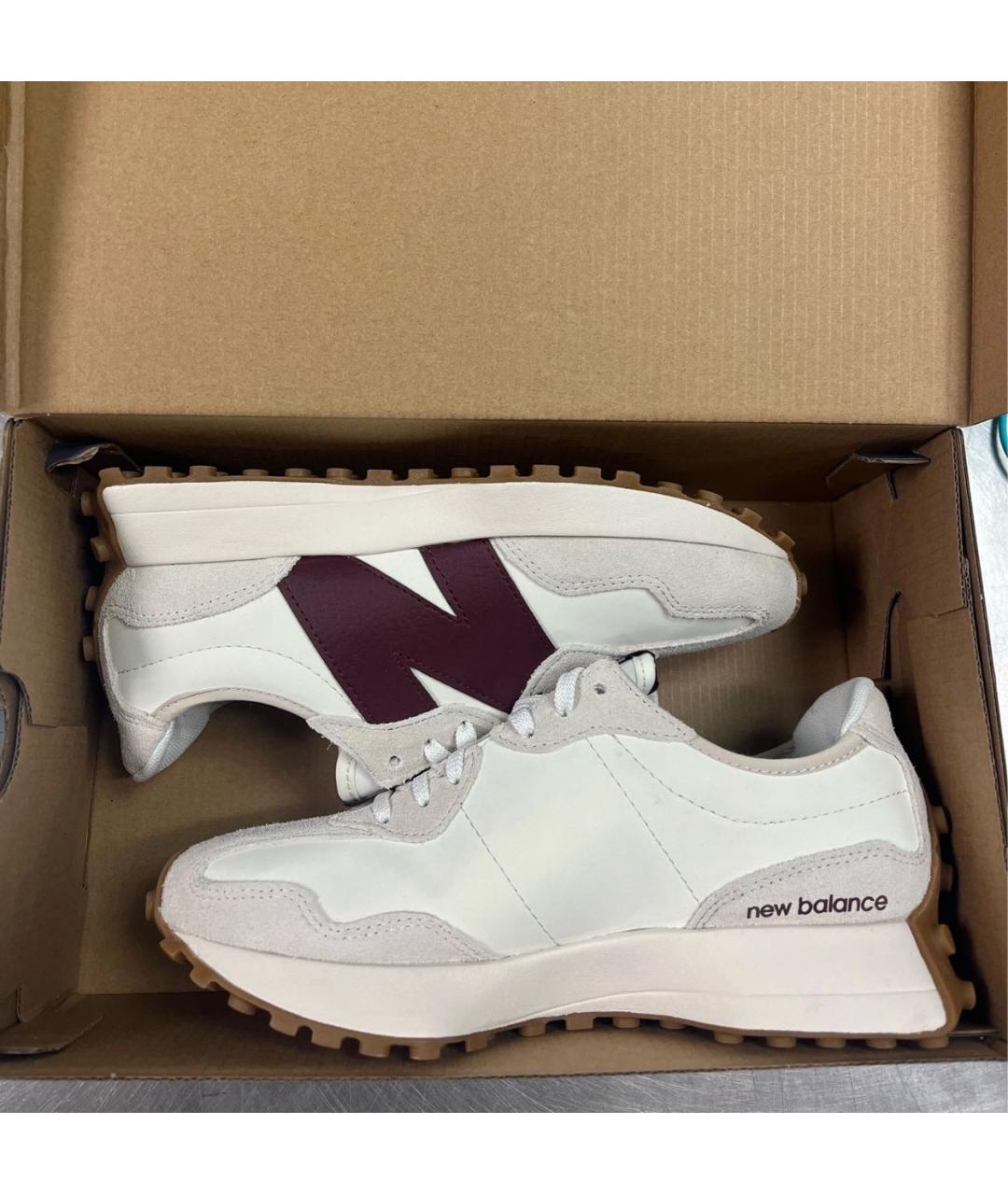 NEW BALANCE Бежевые кроссовки из искусственной кожи, фото 3