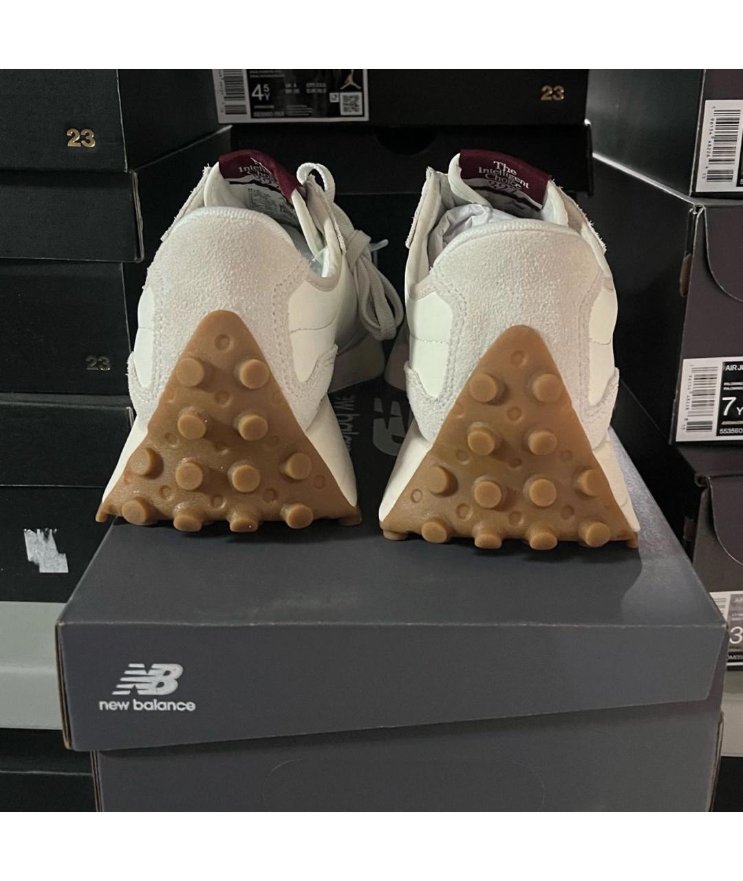 NEW BALANCE Бежевые кроссовки из искусственной кожи, фото 2