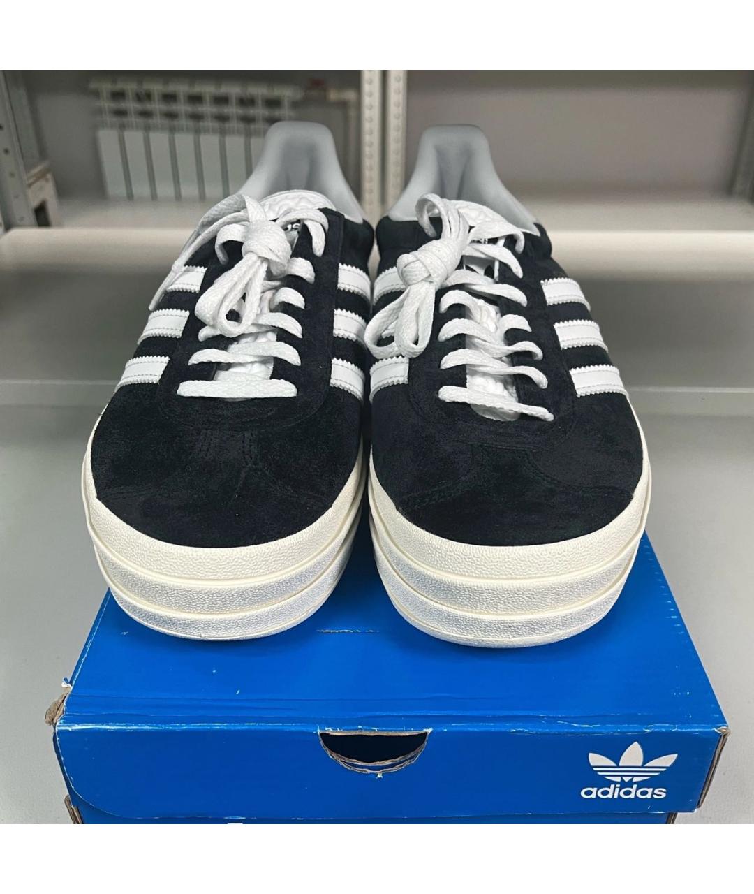 ADIDAS Черные замшевые кеды, фото 4