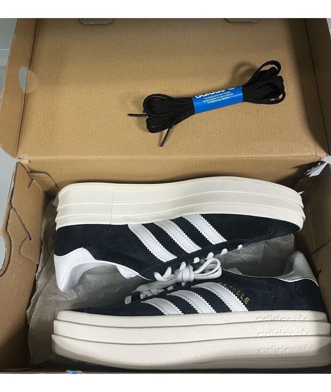 ADIDAS Черные замшевые кеды, фото 3