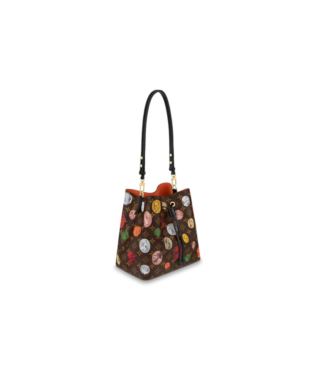 LOUIS VUITTON Коричневая кожаная сумка через плечо, фото 2