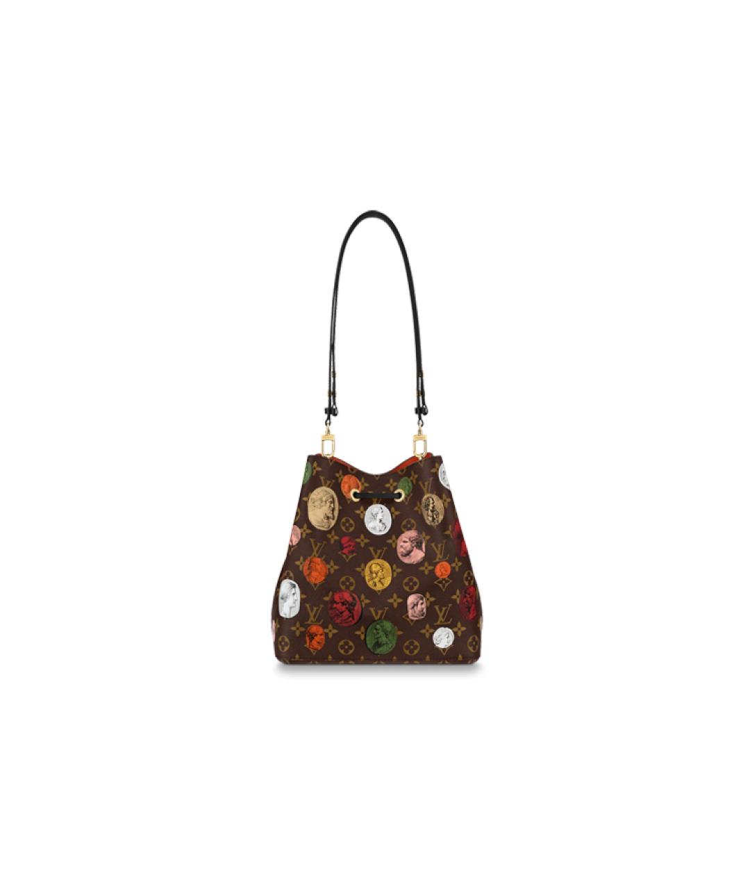 LOUIS VUITTON Коричневая кожаная сумка через плечо, фото 3