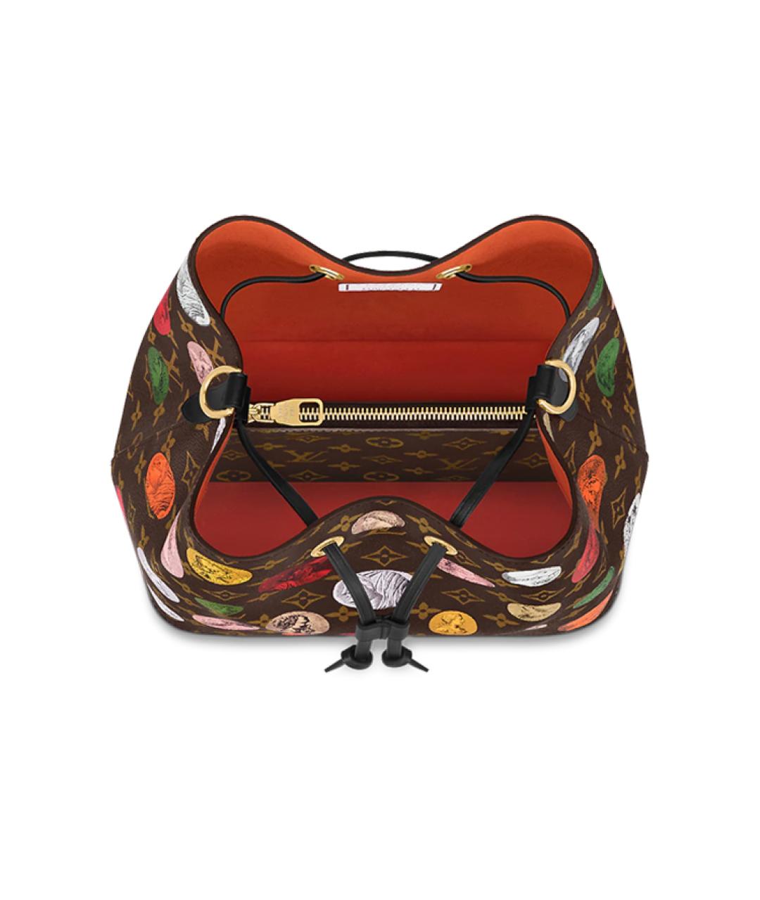 LOUIS VUITTON Коричневая кожаная сумка через плечо, фото 4