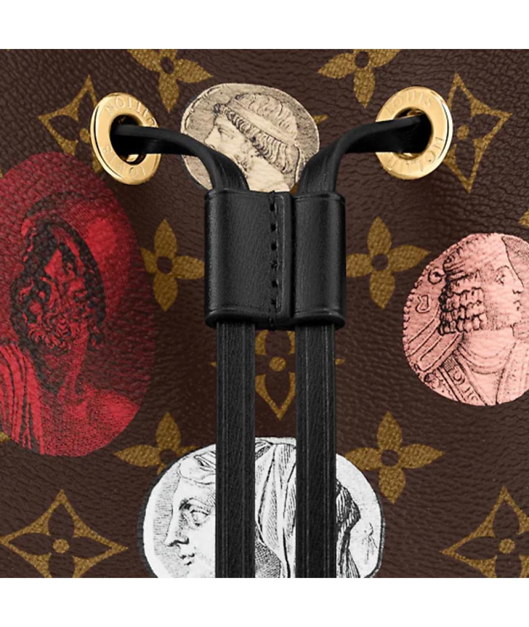 LOUIS VUITTON Коричневая кожаная сумка через плечо, фото 5