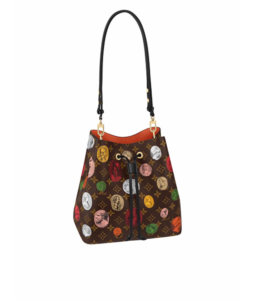 LOUIS VUITTON Коричневая кожаная сумка через плечо, фото 1