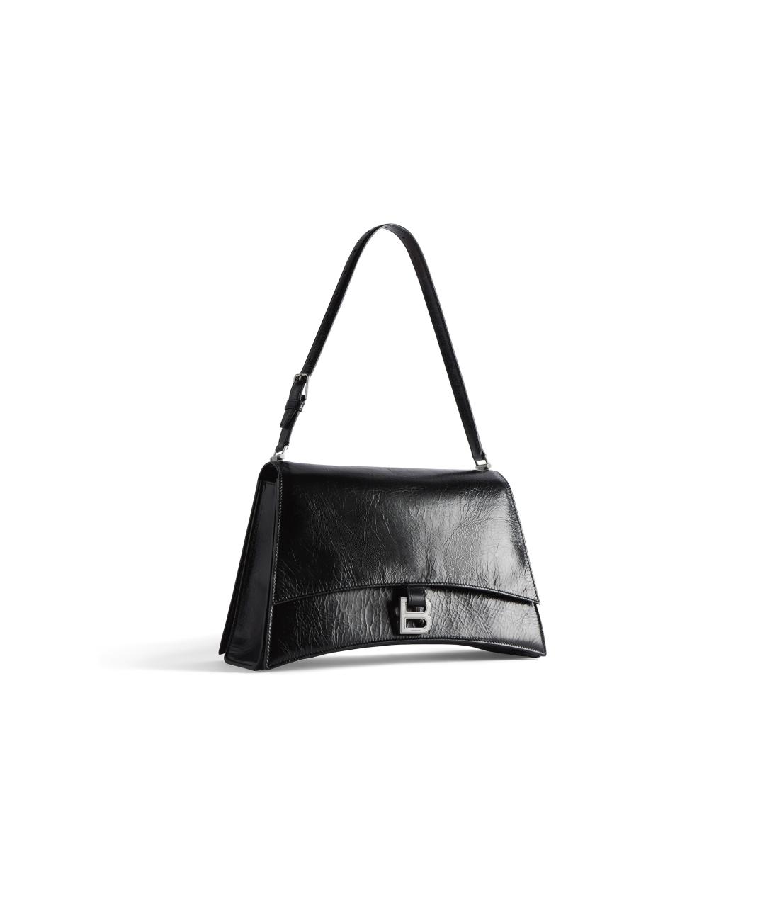 BALENCIAGA Черная кожаная сумка через плечо, фото 2