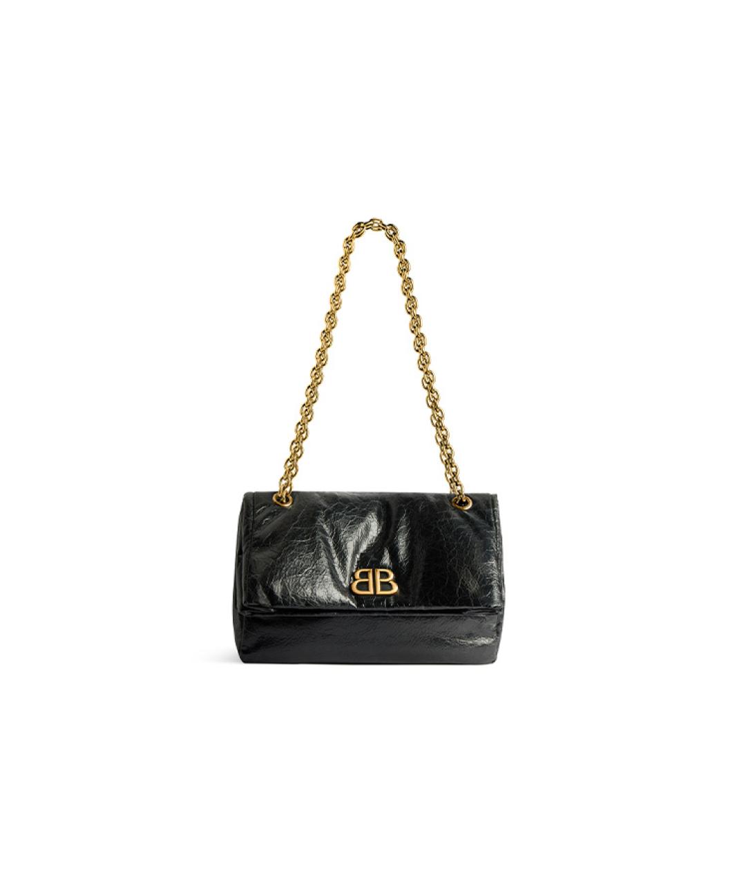 BALENCIAGA Черная кожаная сумка через плечо, фото 5