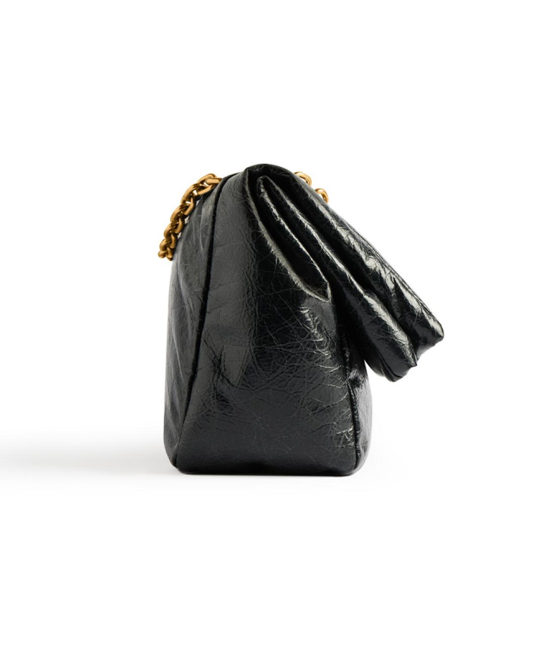 BALENCIAGA Черная кожаная сумка через плечо, фото 3