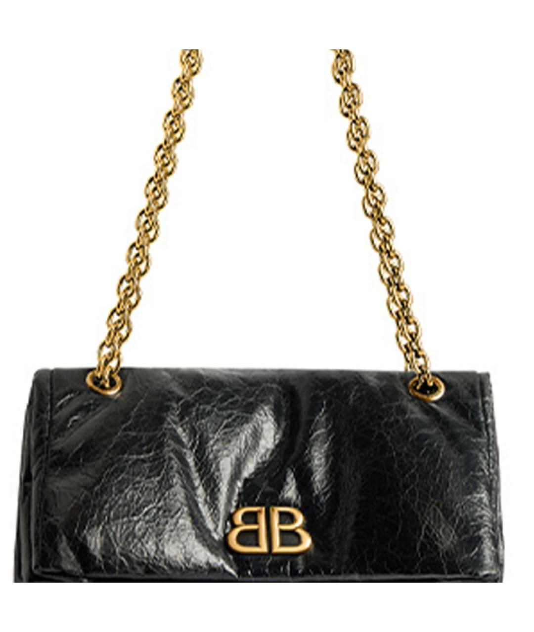 BALENCIAGA Черная кожаная сумка через плечо, фото 6