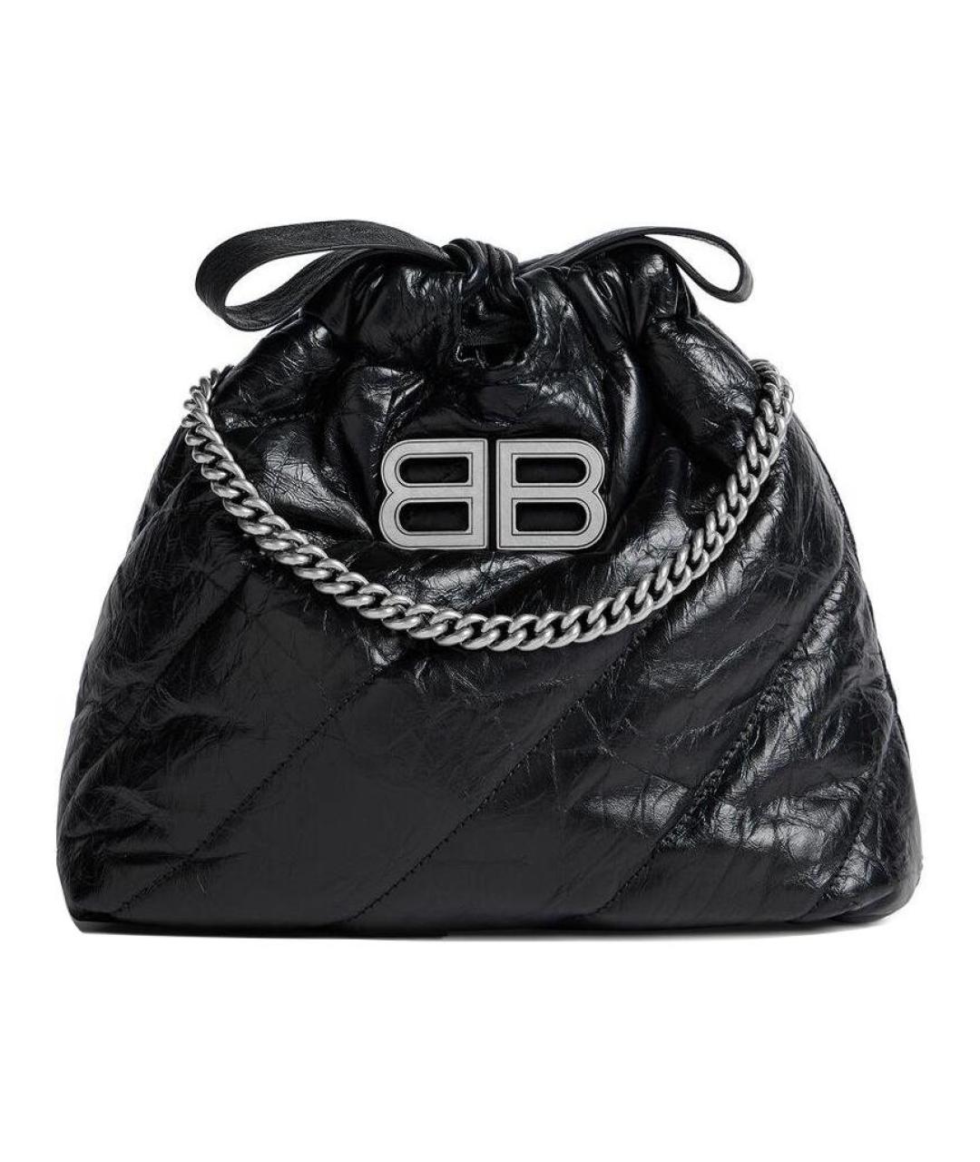 BALENCIAGA Черная кожаная сумка через плечо, фото 1