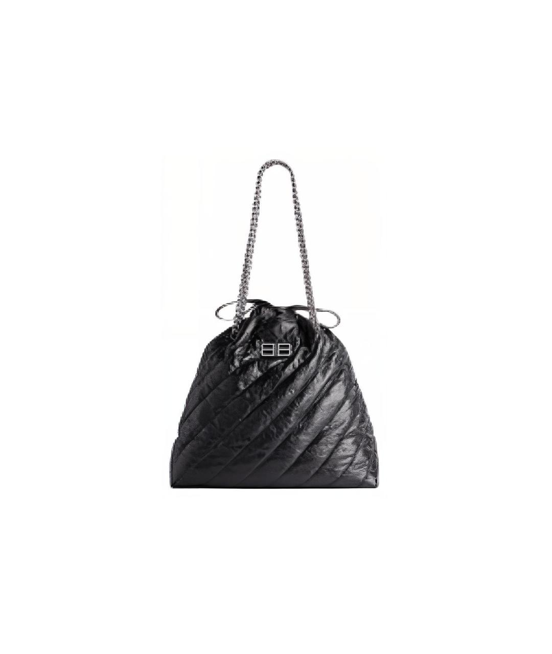 BALENCIAGA Черная кожаная сумка через плечо, фото 1