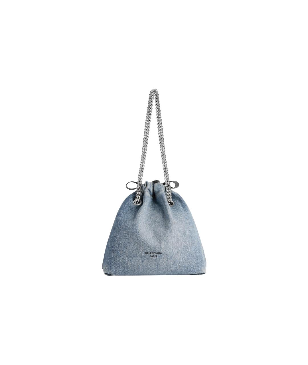 BALENCIAGA Голубая деним сумка через плечо, фото 2