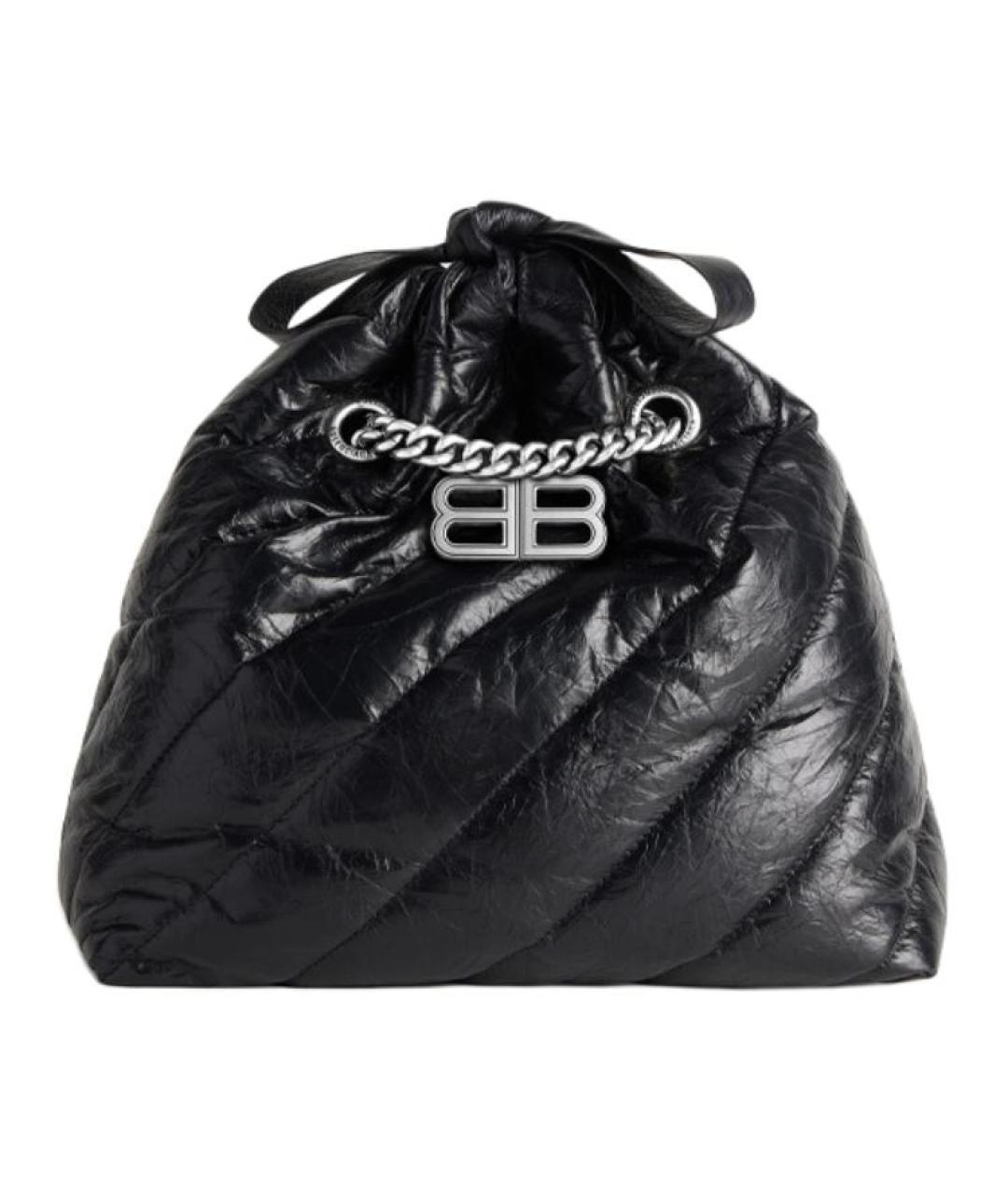 BALENCIAGA Черная сумка через плечо из лакированной кожи, фото 1