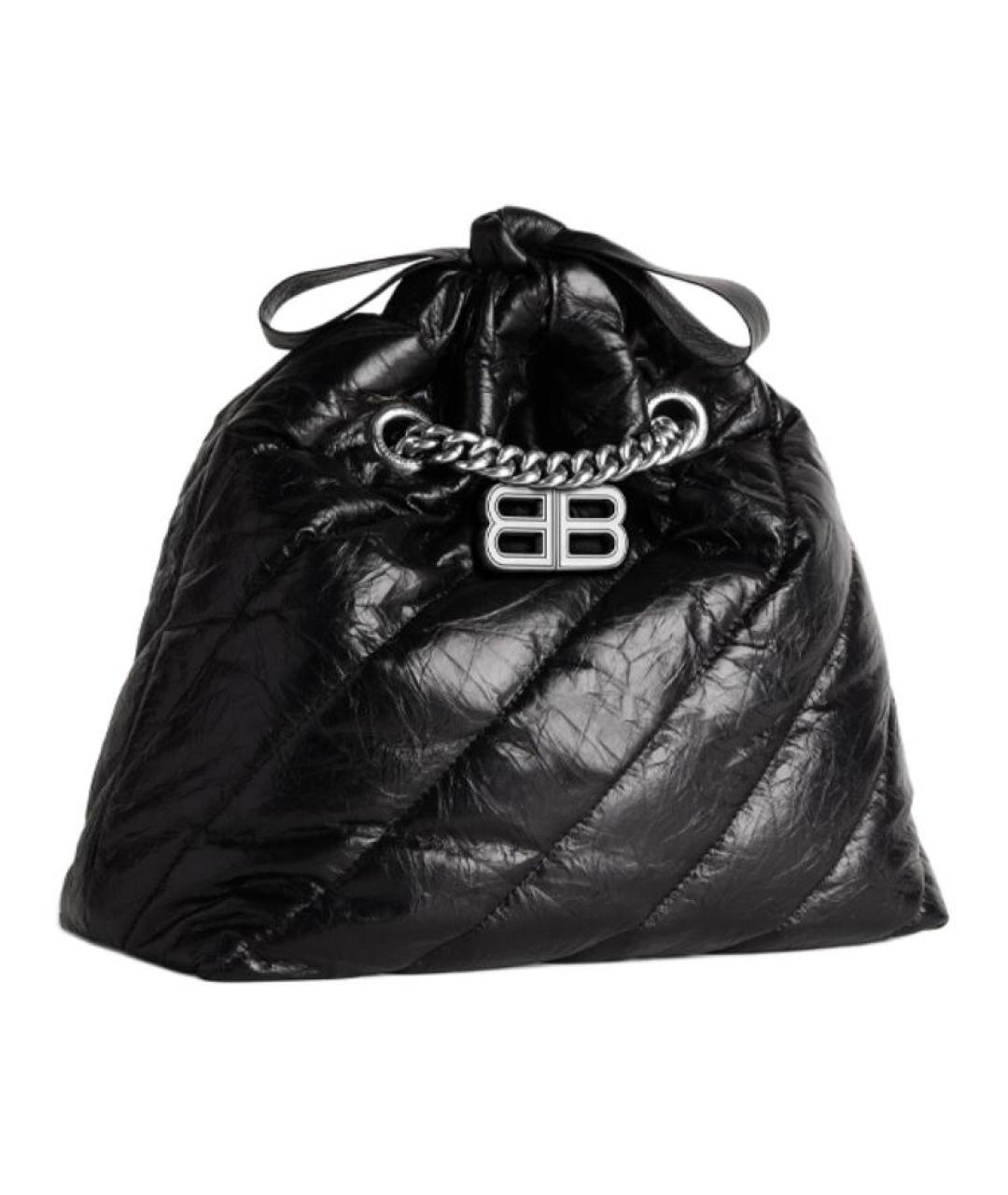 BALENCIAGA Черная сумка через плечо из лакированной кожи, фото 3