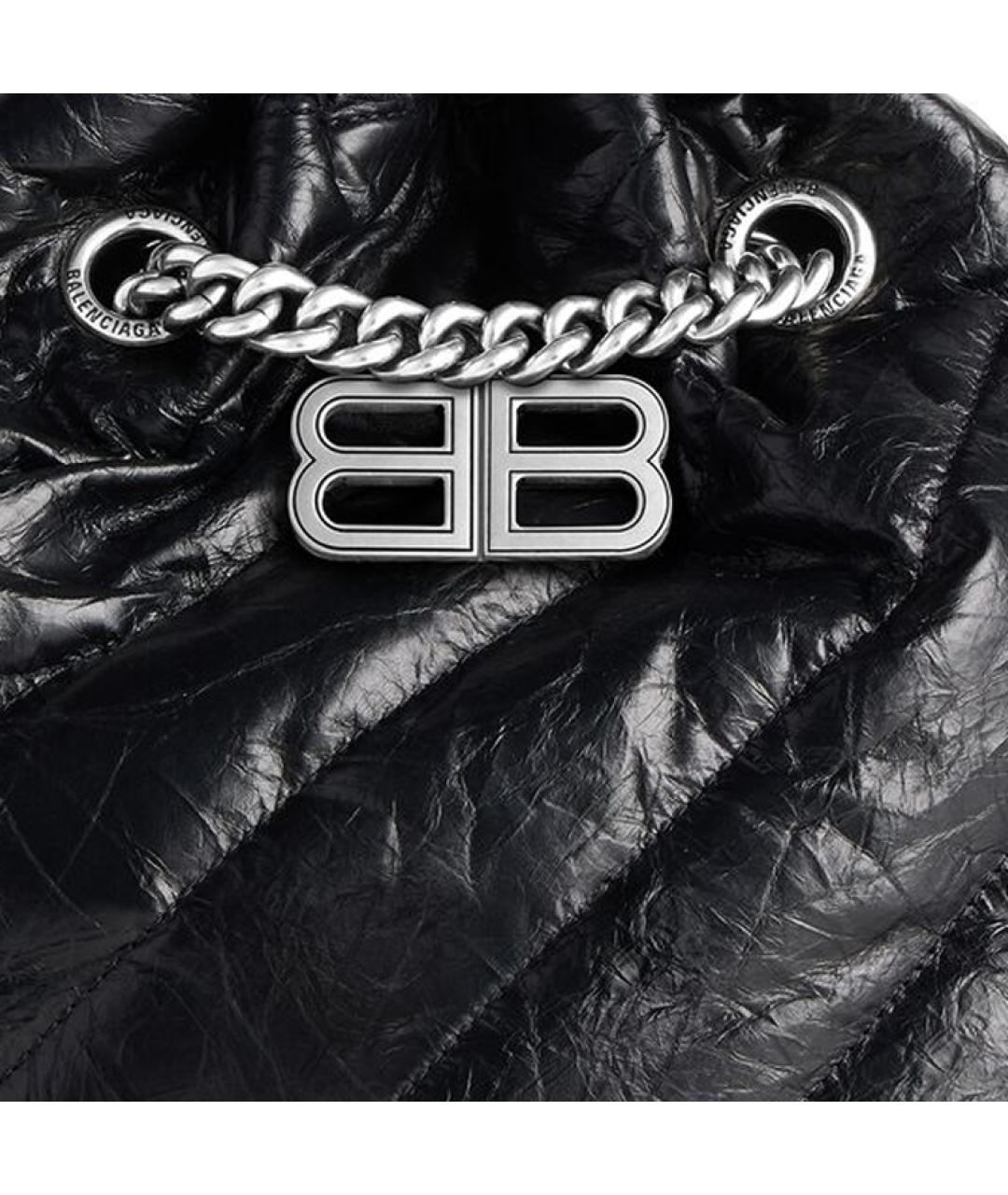 BALENCIAGA Черная сумка через плечо из лакированной кожи, фото 6