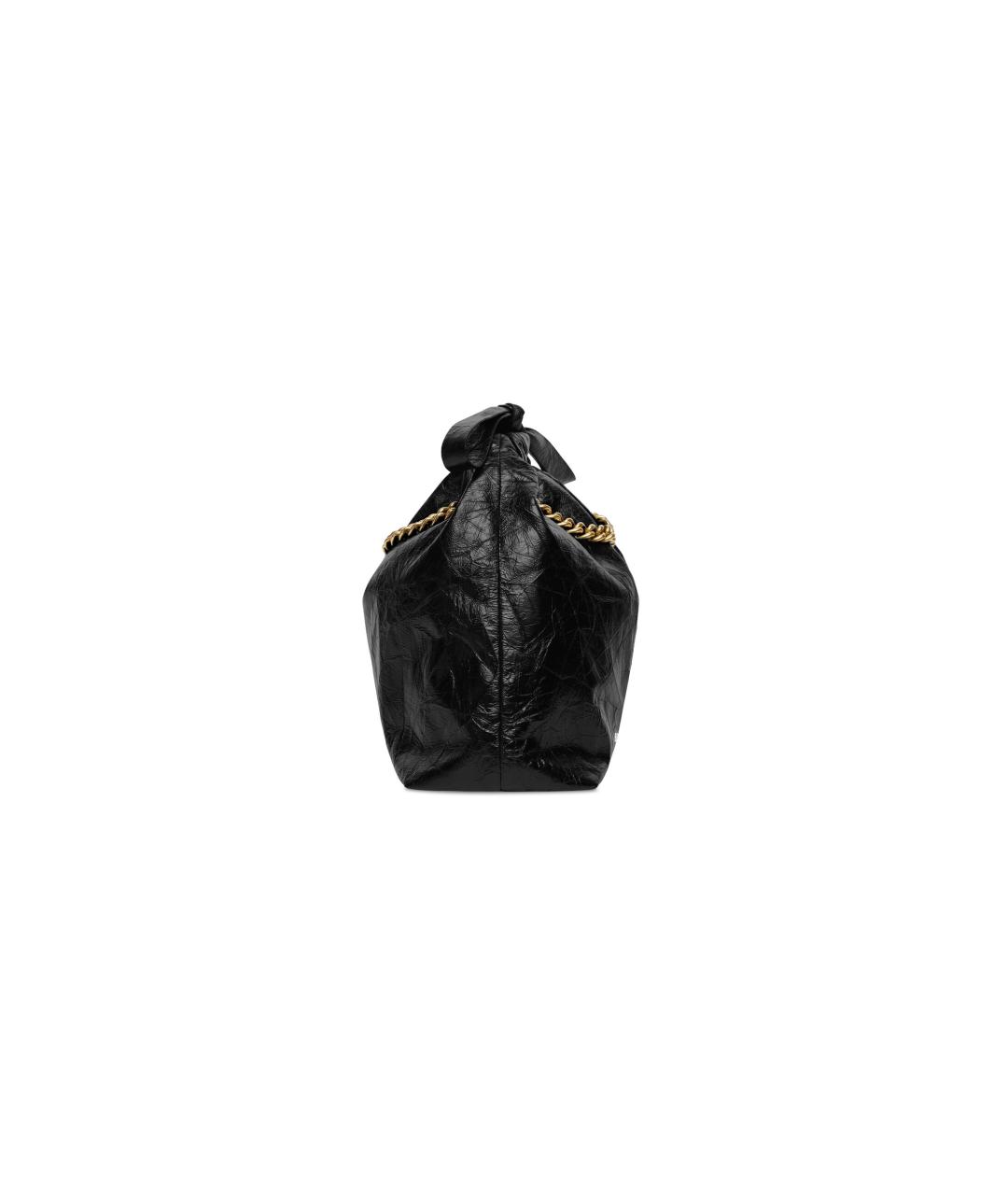 BALENCIAGA Черная кожаная сумка через плечо, фото 4