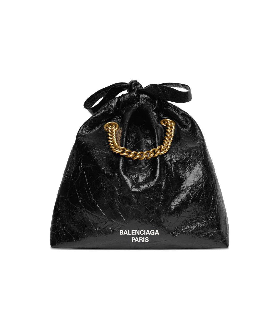 BALENCIAGA Черная кожаная сумка через плечо, фото 1