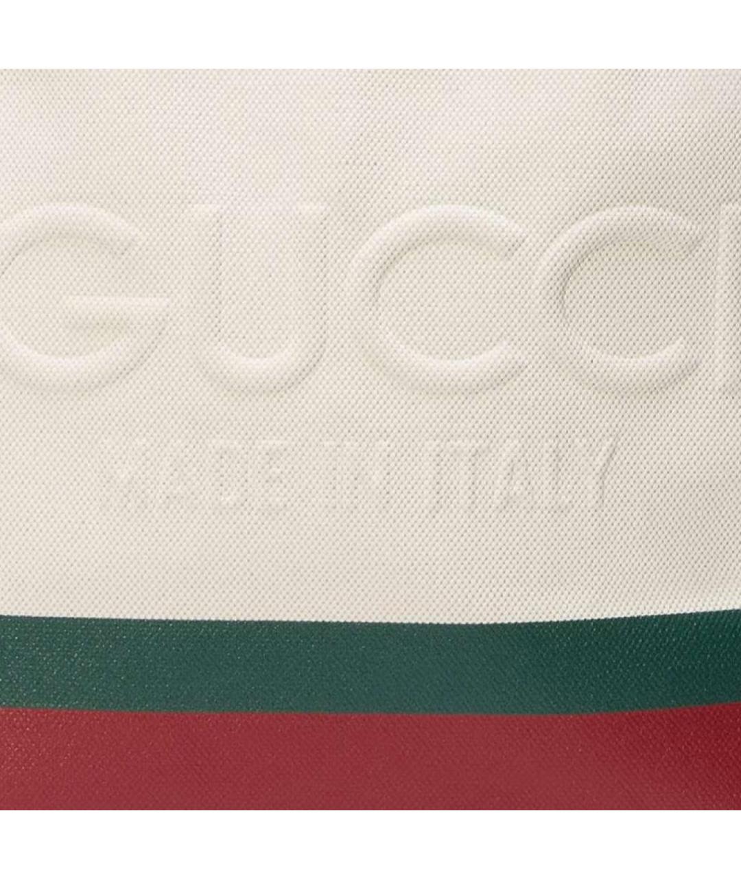 GUCCI Белая тканевая сумка тоут, фото 9