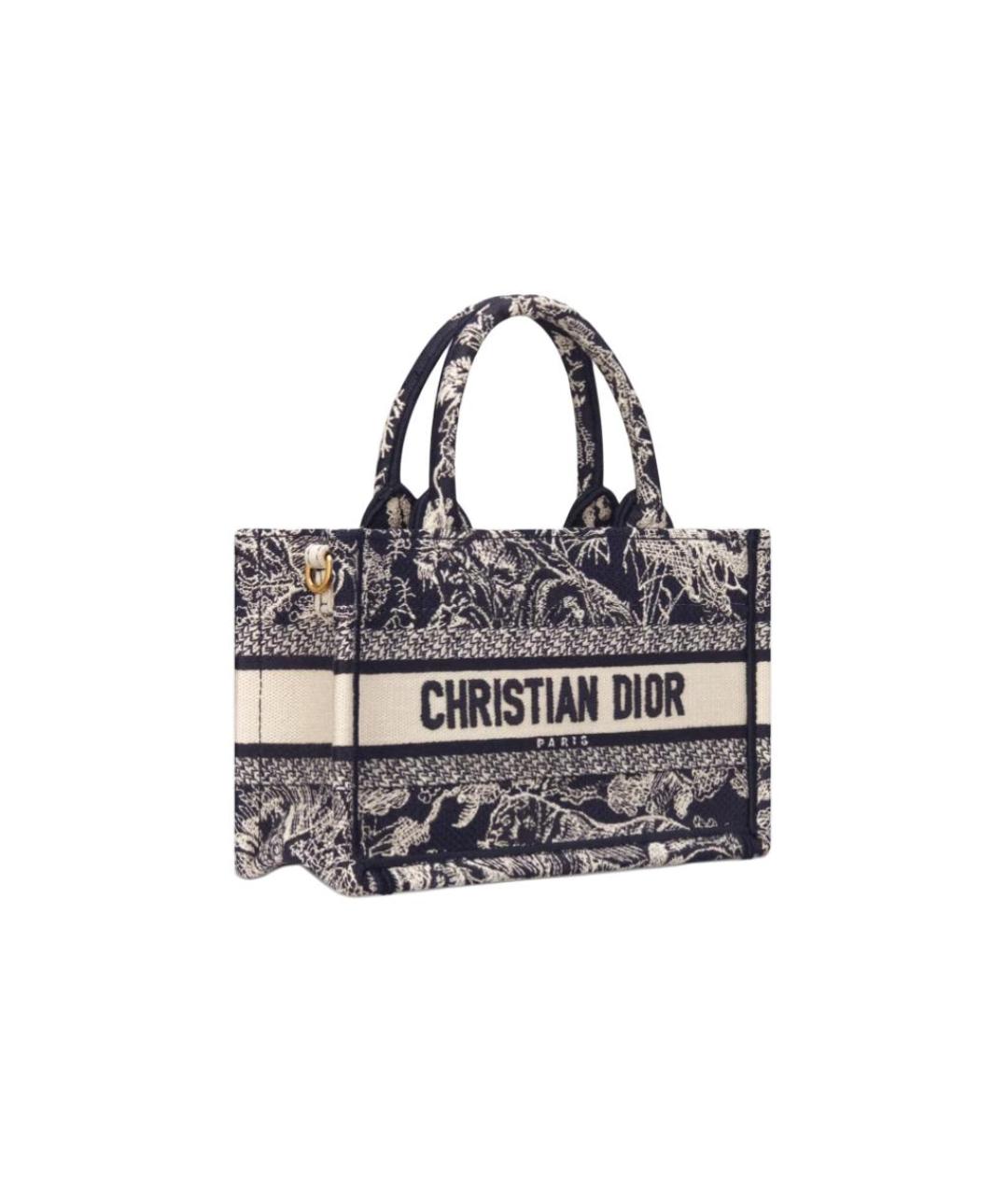CHRISTIAN DIOR Синяя тканевая сумка через плечо, фото 2