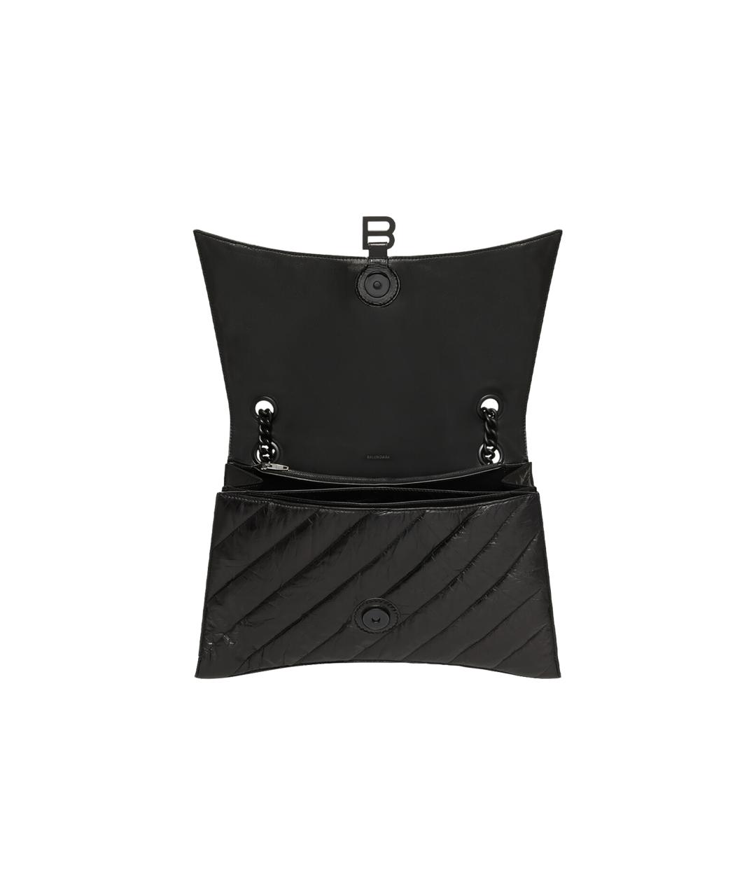 BALENCIAGA Черная кожаная сумка через плечо, фото 6