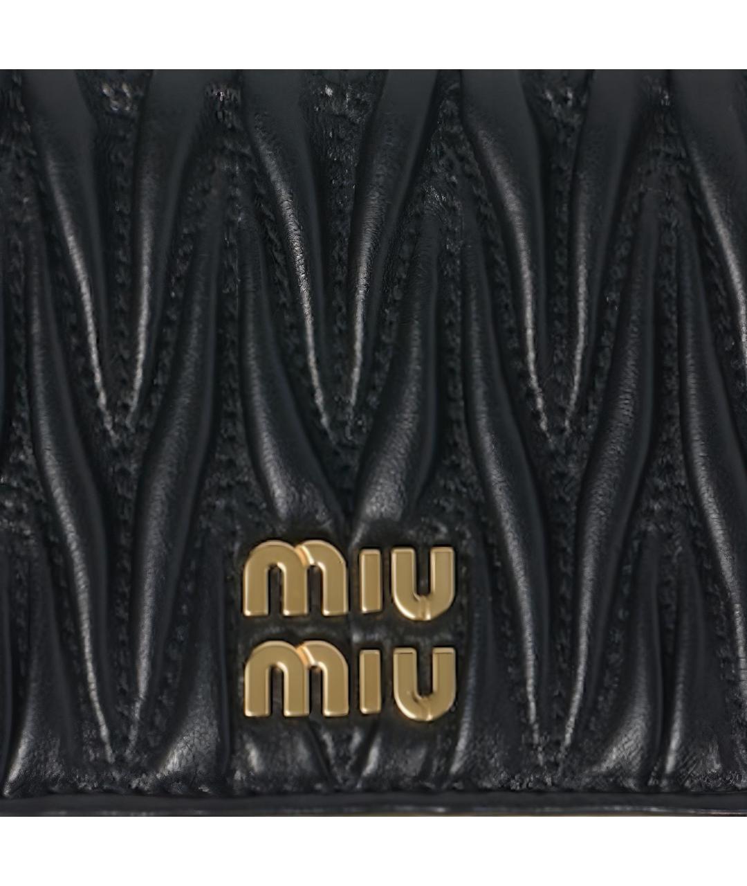 MIU MIU Черный кожаный кардхолдер, фото 6