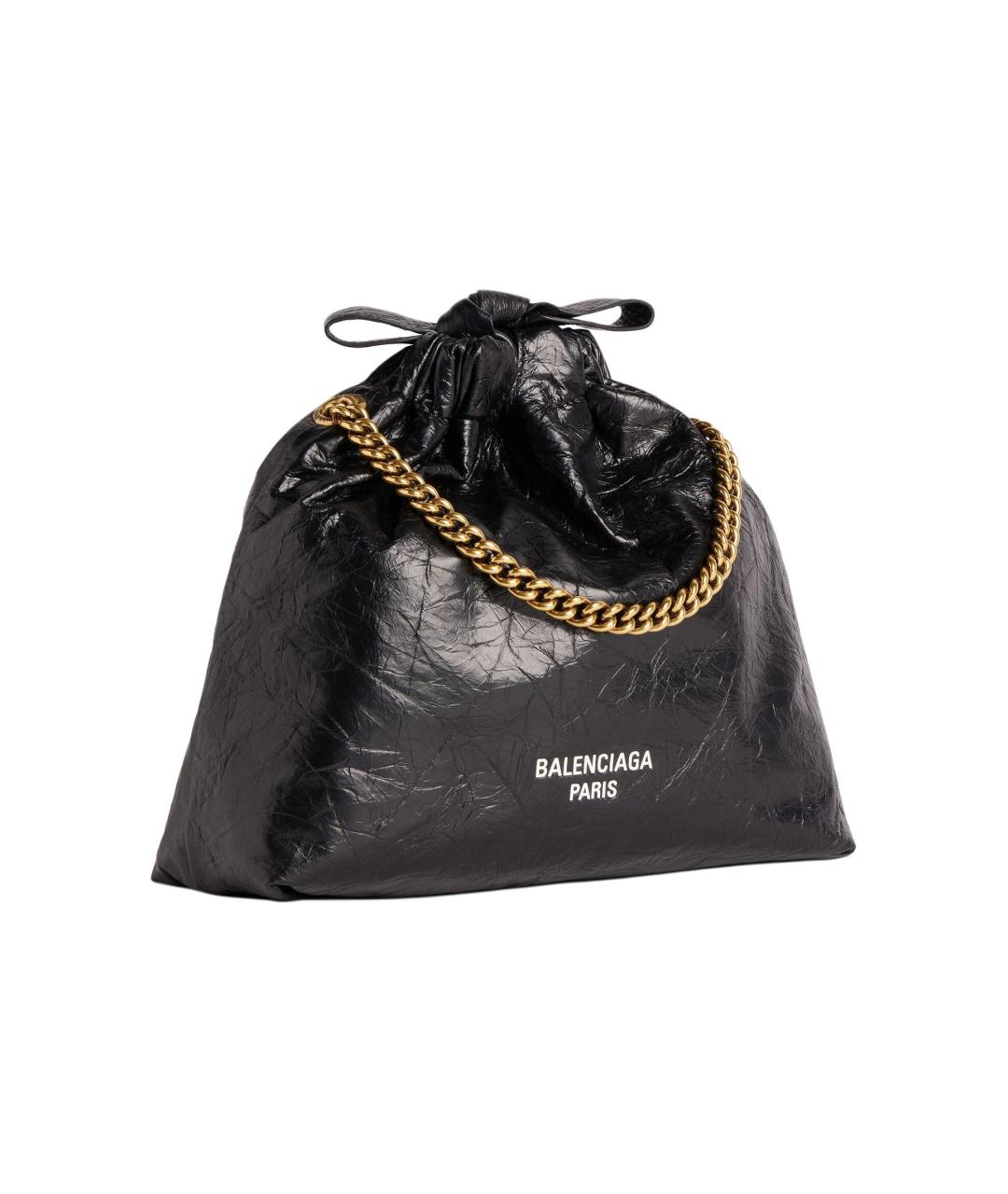 BALENCIAGA Черная кожаная сумка через плечо, фото 2