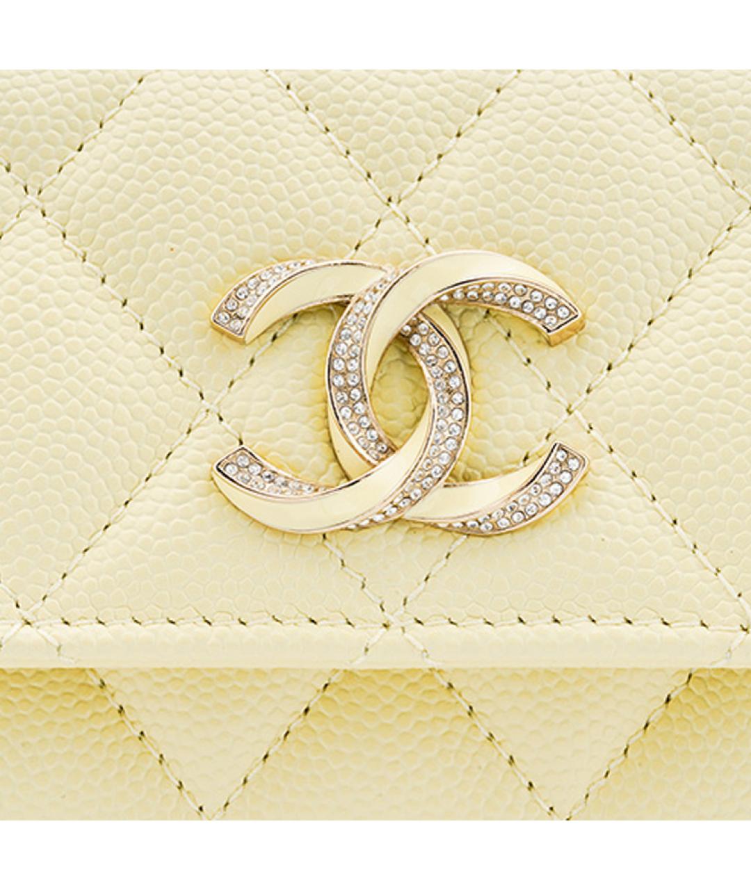 CHANEL Желтый кожаный кардхолдер, фото 6