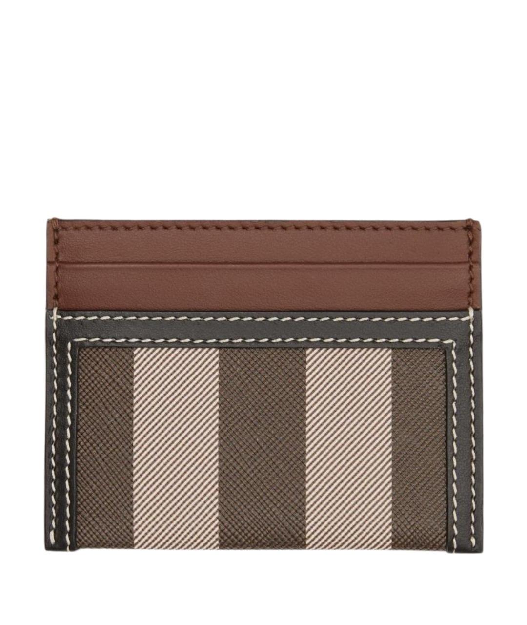 BURBERRY Коричневый кожаный кардхолдер, фото 1