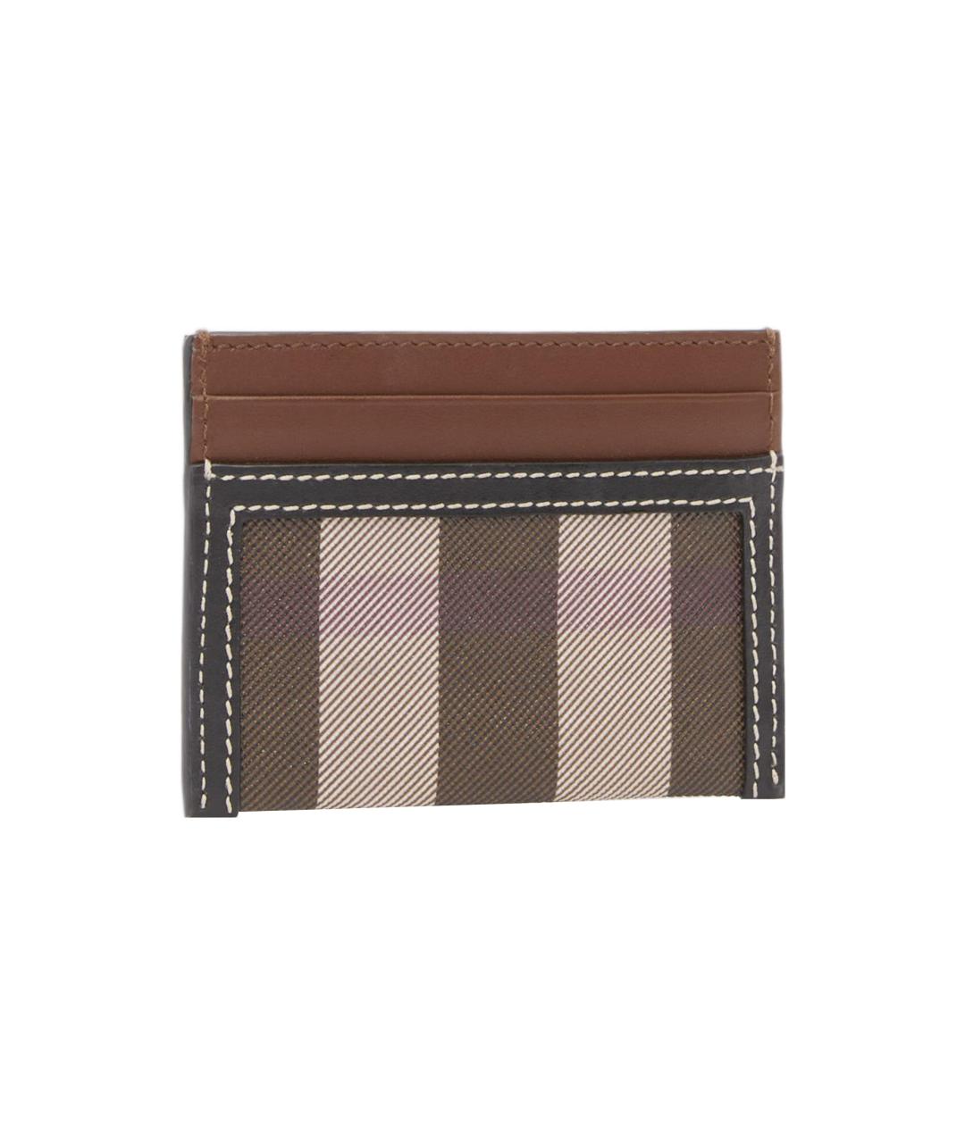 BURBERRY Коричневый кожаный кардхолдер, фото 2