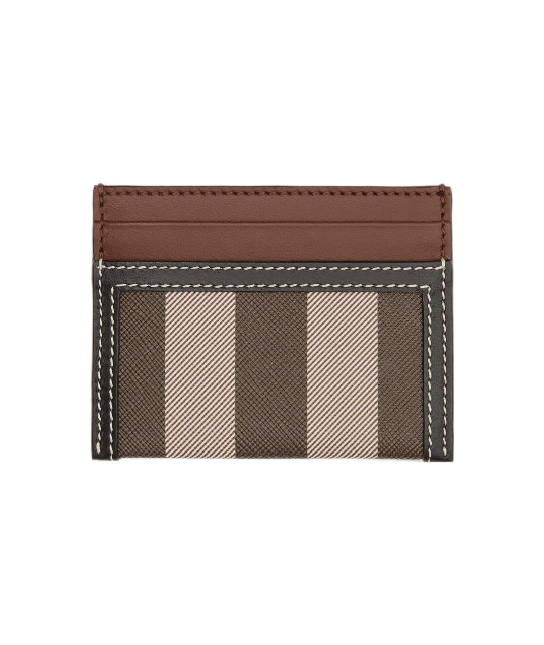 BURBERRY Коричневый кожаный кардхолдер, фото 1