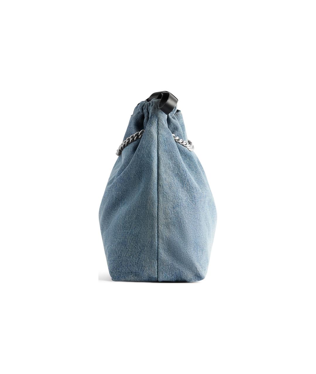 BALENCIAGA Голубая деним сумка через плечо, фото 4