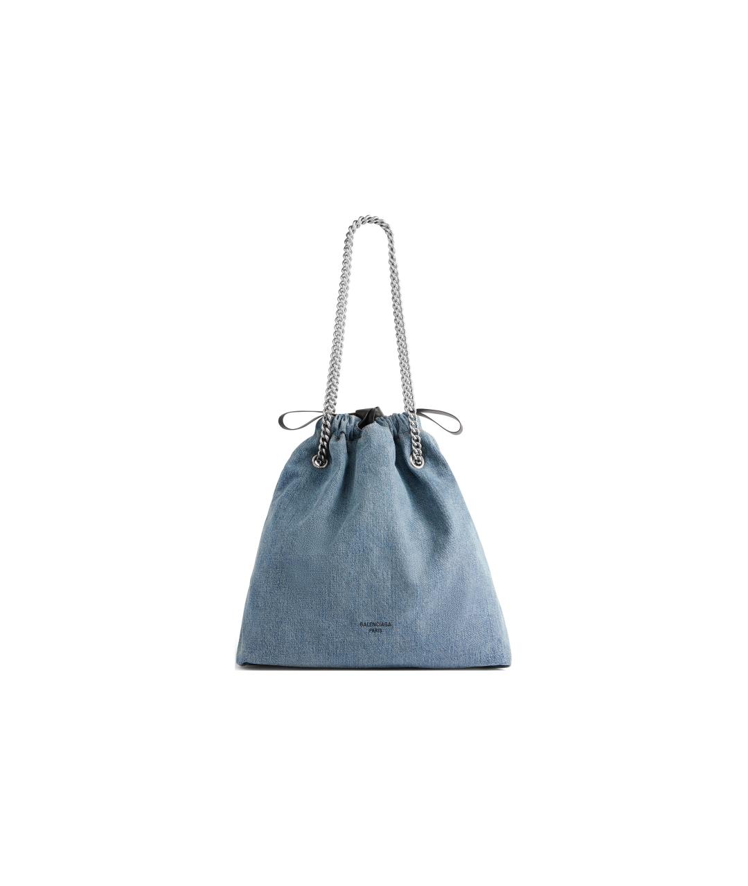 BALENCIAGA Голубая деним сумка через плечо, фото 2