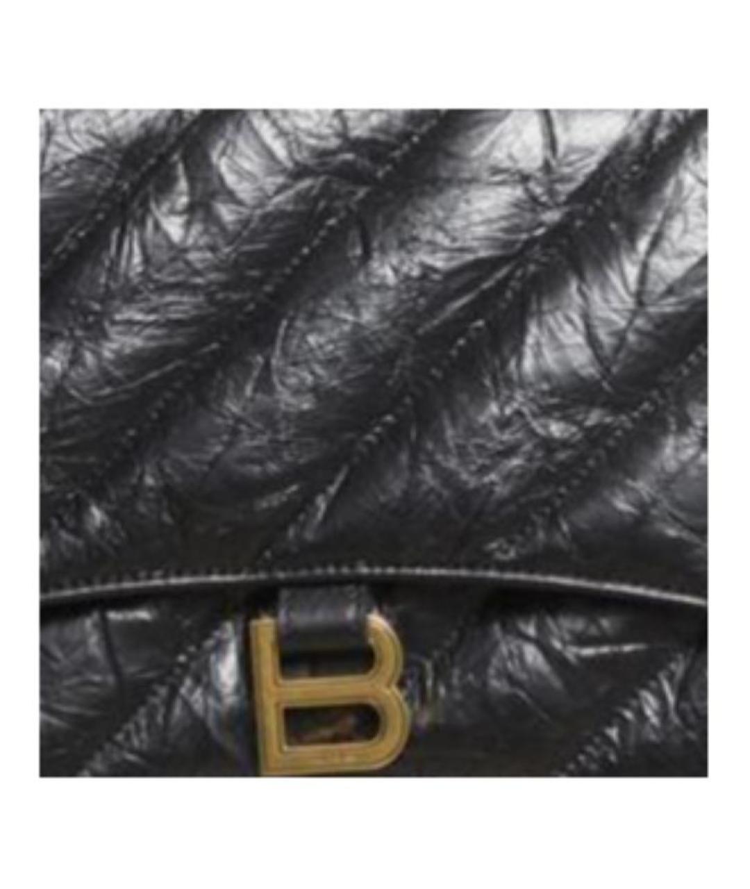 BALENCIAGA Черная кожаная сумка через плечо, фото 2