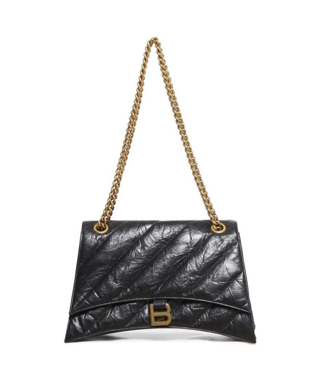 BALENCIAGA Черная кожаная сумка через плечо, фото 1