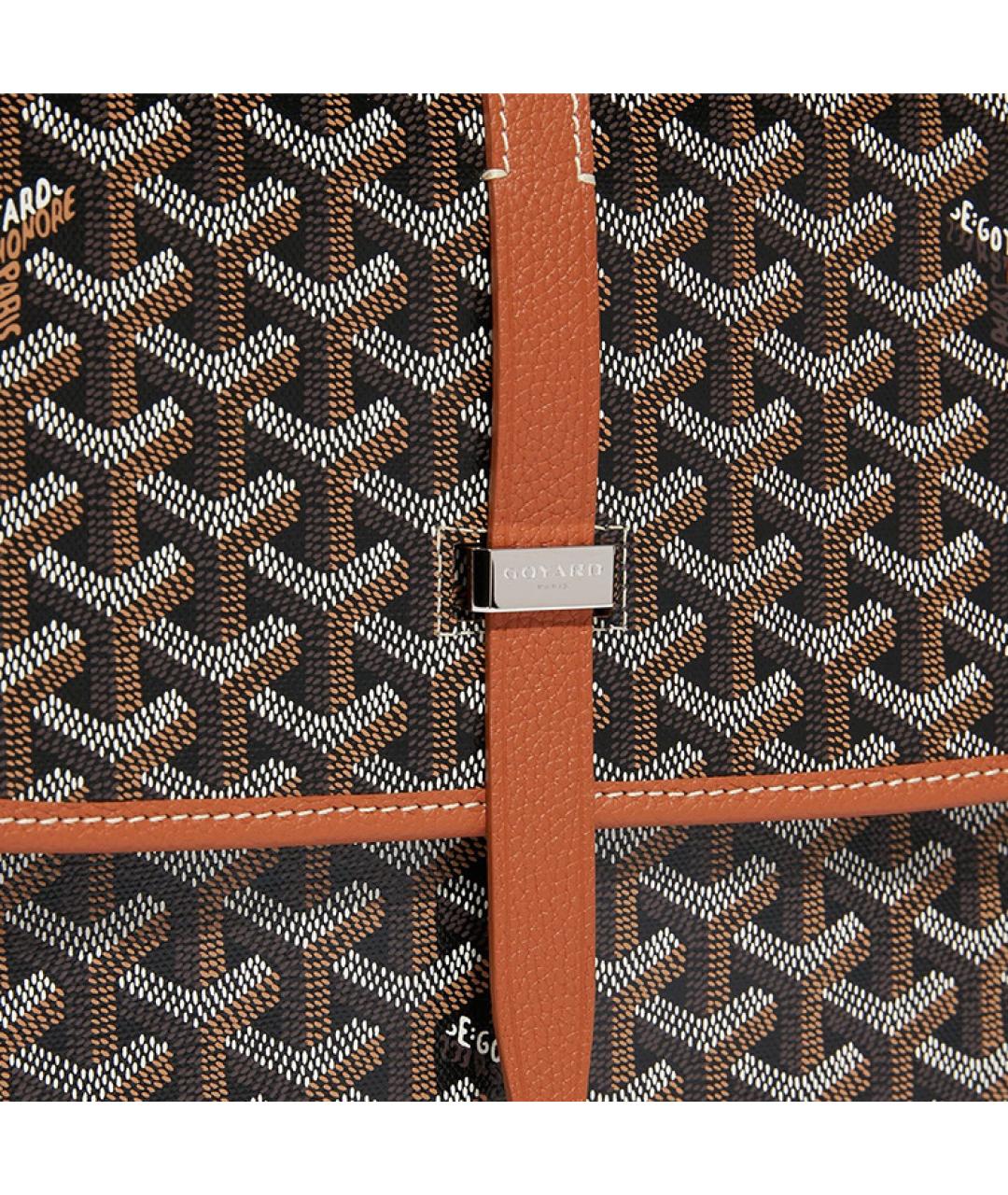 GOYARD Коричневая кожаная сумка через плечо, фото 5