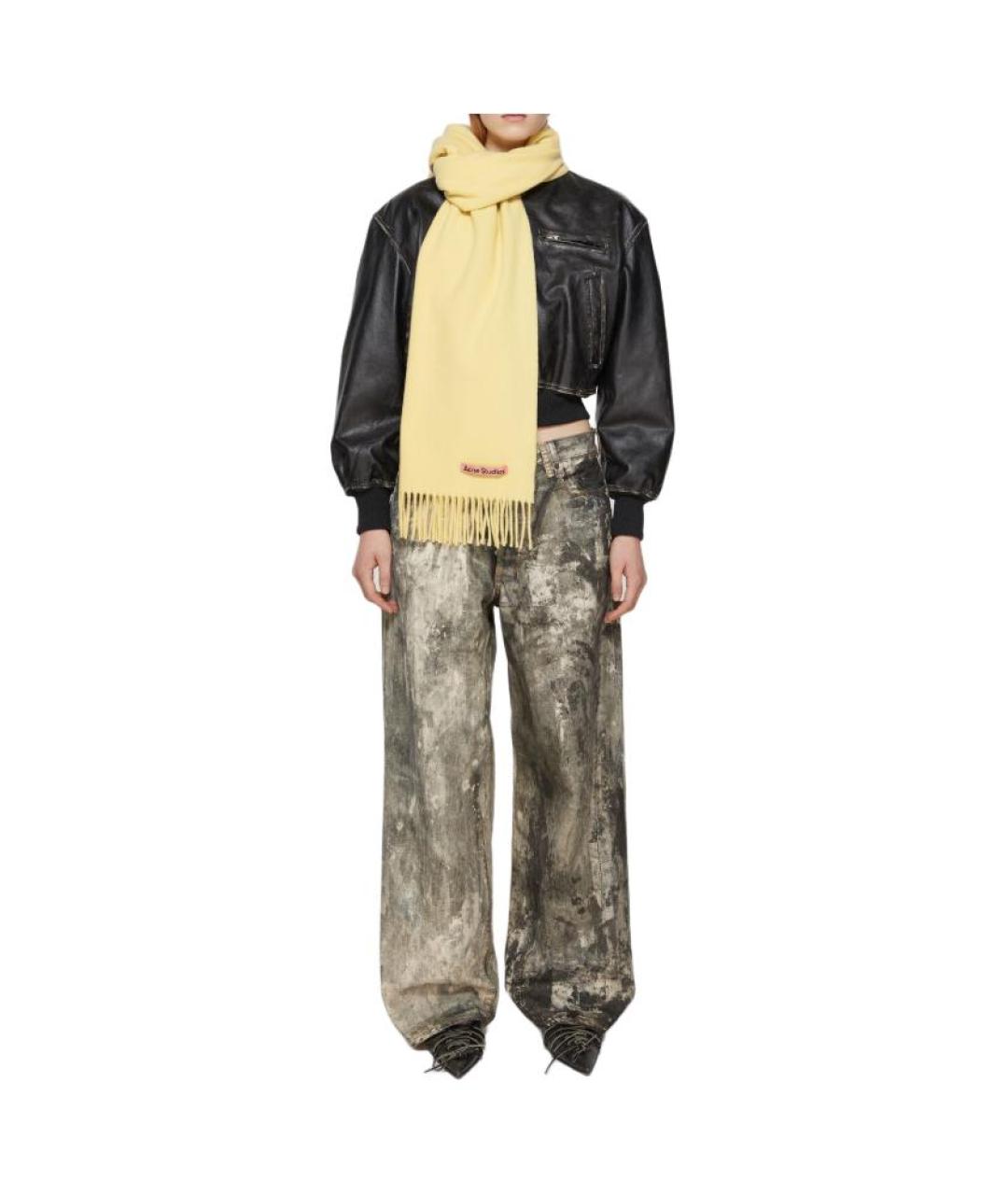 ACNE STUDIOS Желтый шарф, фото 5