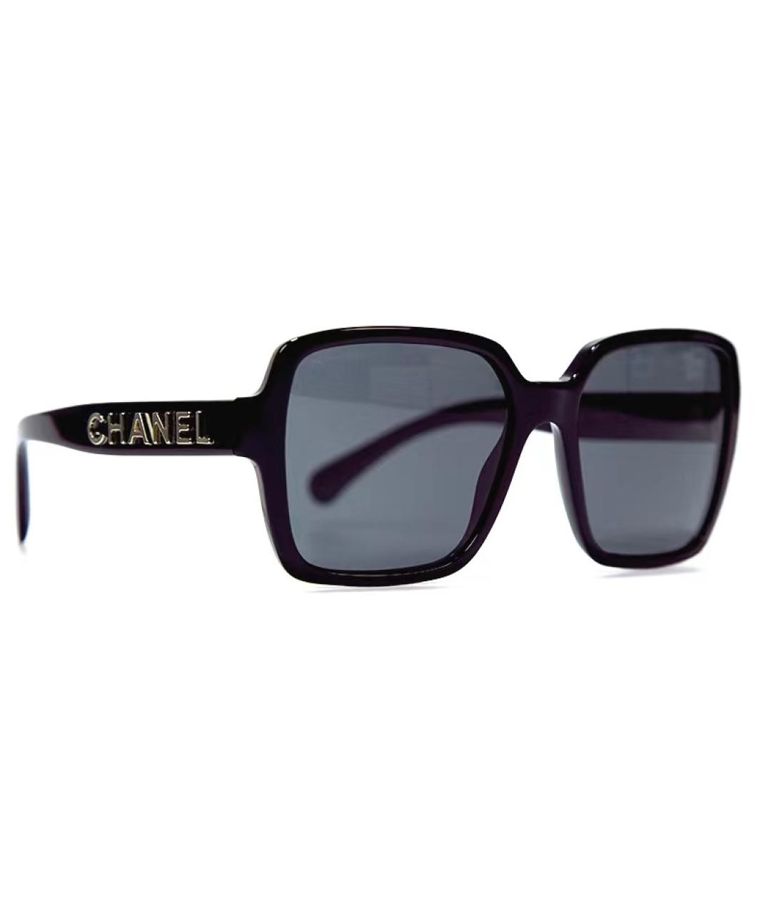 CHANEL Черные пластиковые солнцезащитные очки, фото 2