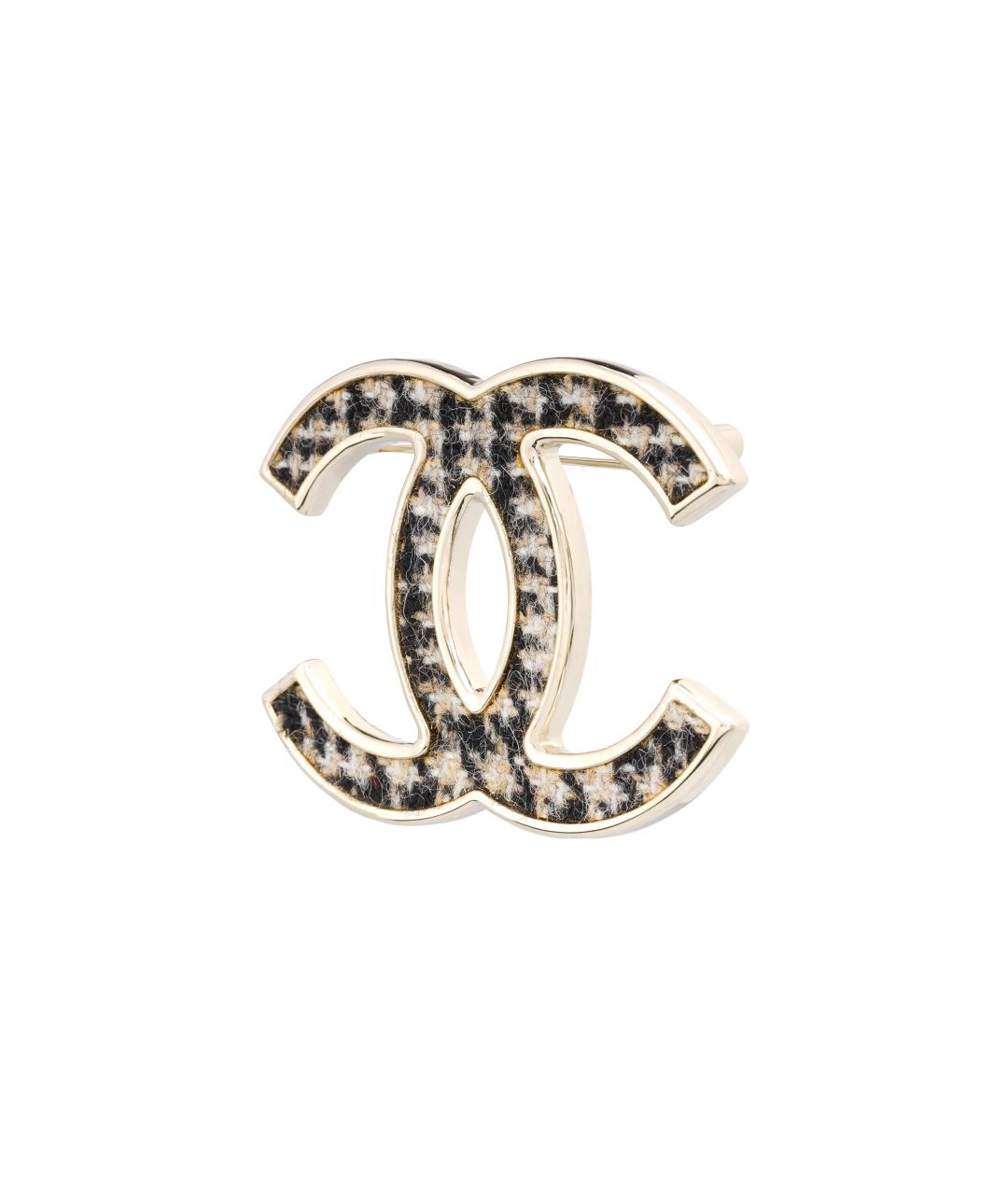 CHANEL Черная металлическая булавка / брошь, фото 2
