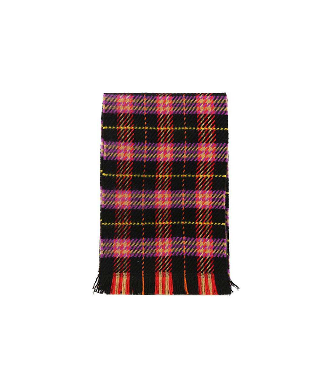 BURBERRY Черный шерстяной шарф, фото 1