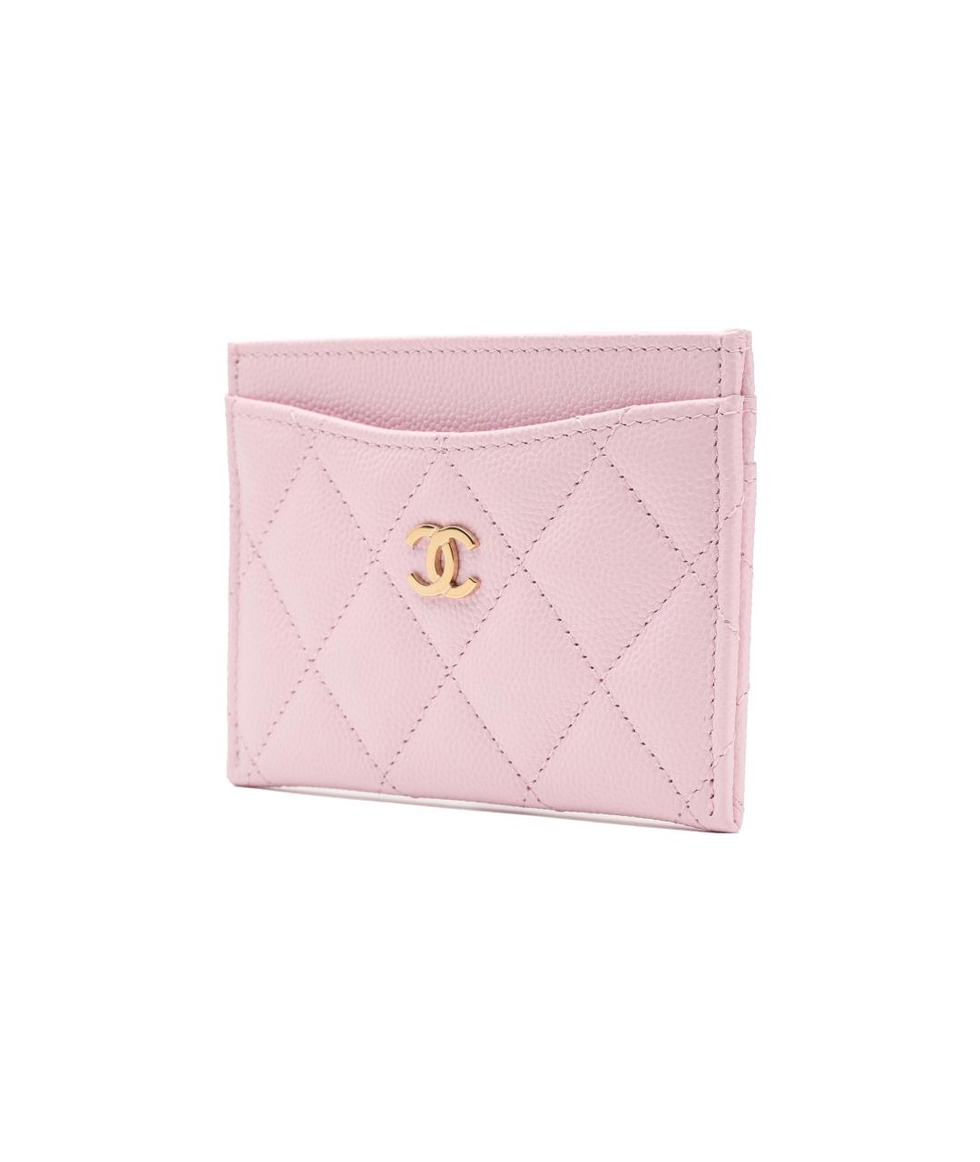 CHANEL Розовый кожаный кардхолдер, фото 2