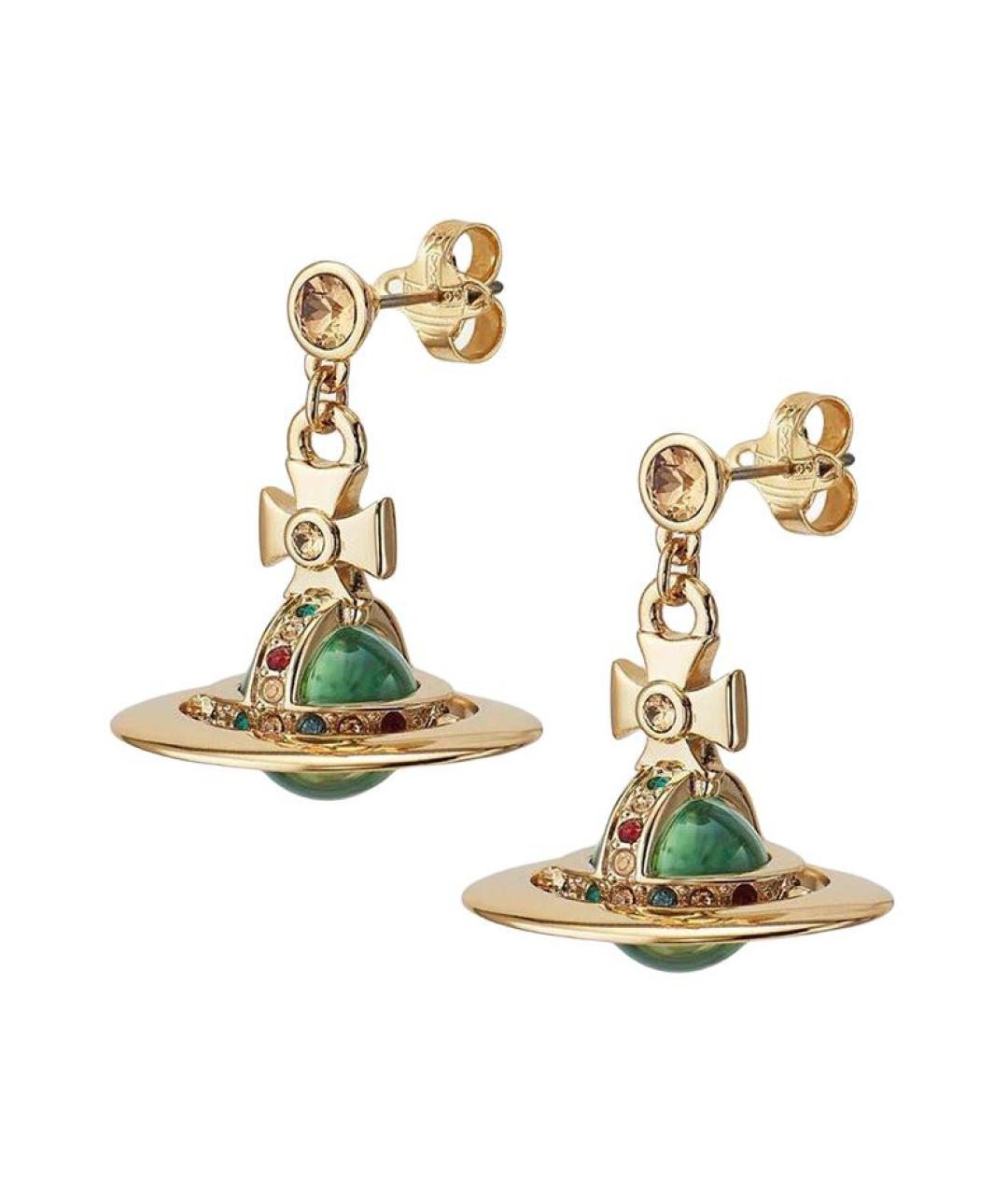 VIVIENNE WESTWOOD Золотые латунные серьги, фото 3