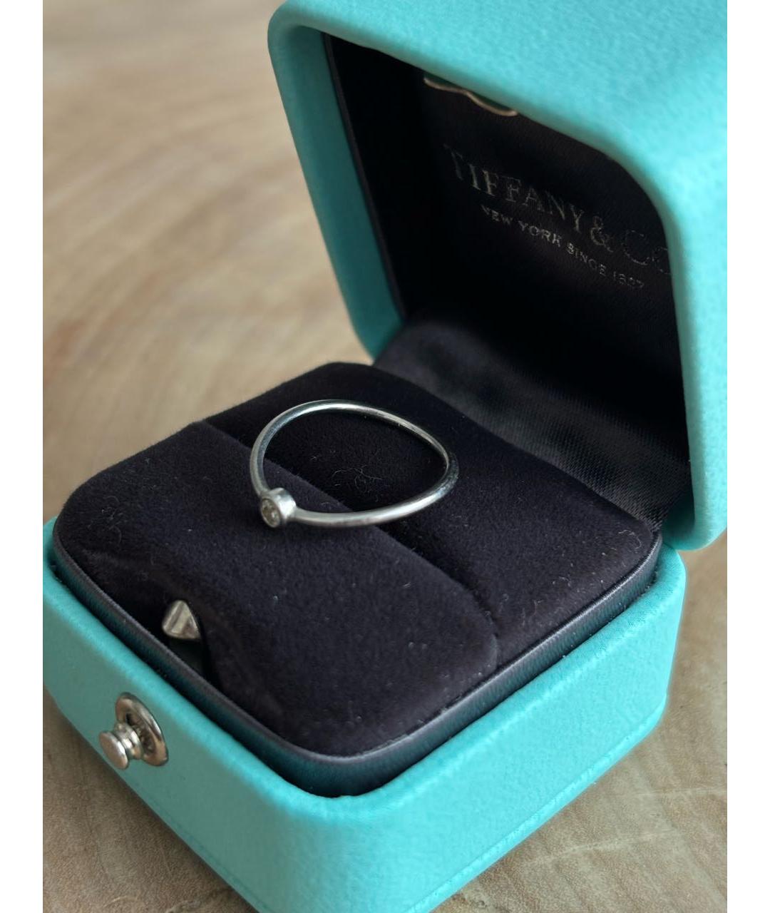 TIFFANY&CO Белое платиновое кольцо, фото 3