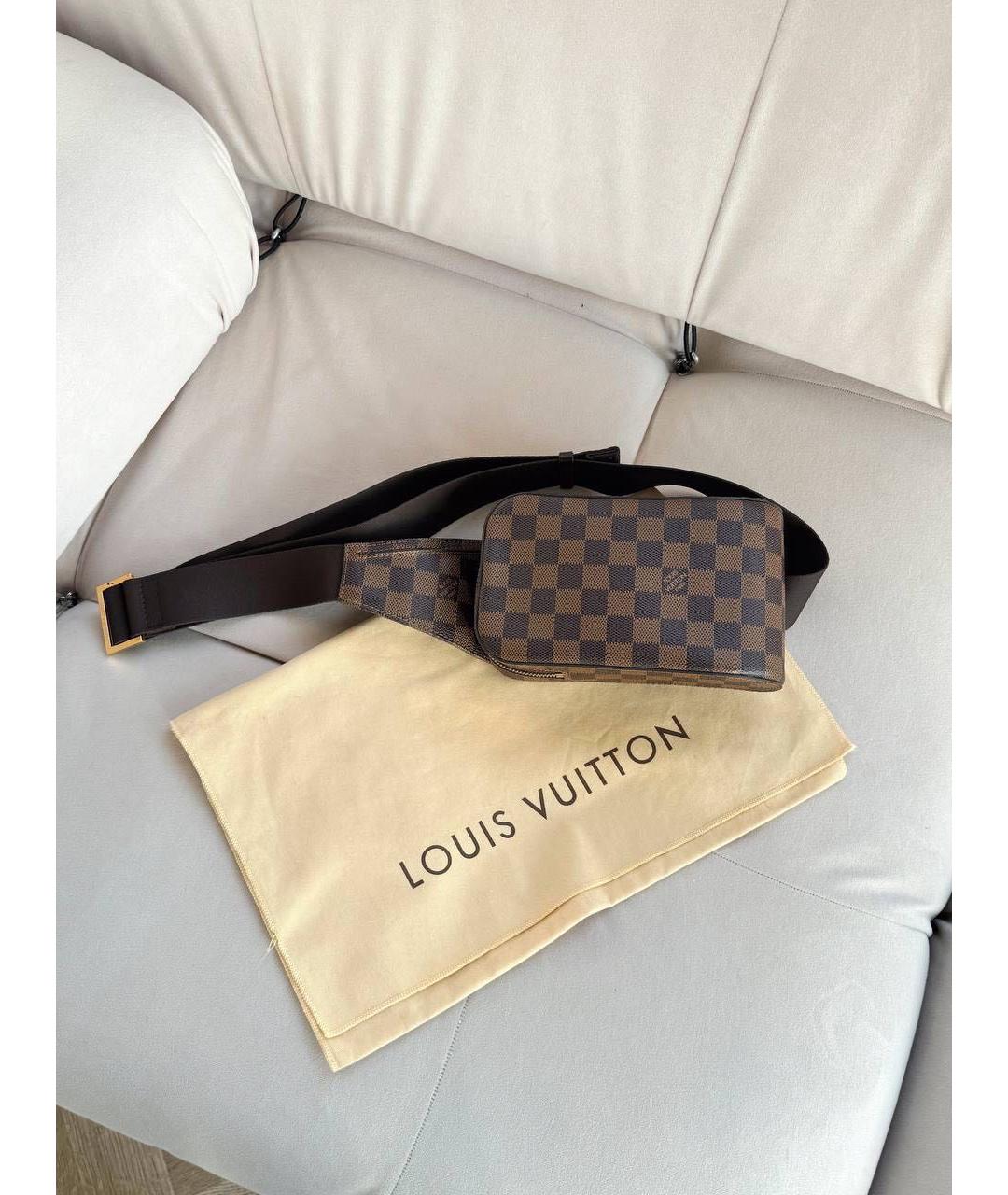 LOUIS VUITTON Коричневая поясная сумка, фото 9