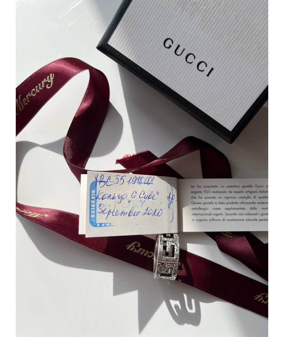 GUCCI Серебряное серебряное кольцо, фото 3