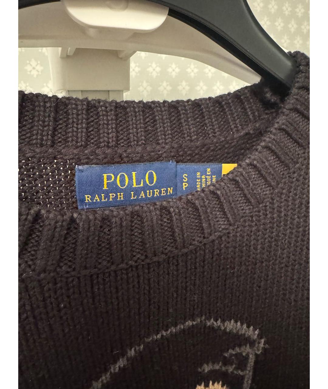 POLO RALPH LAUREN Черный хлопковый джемпер / свитер, фото 3